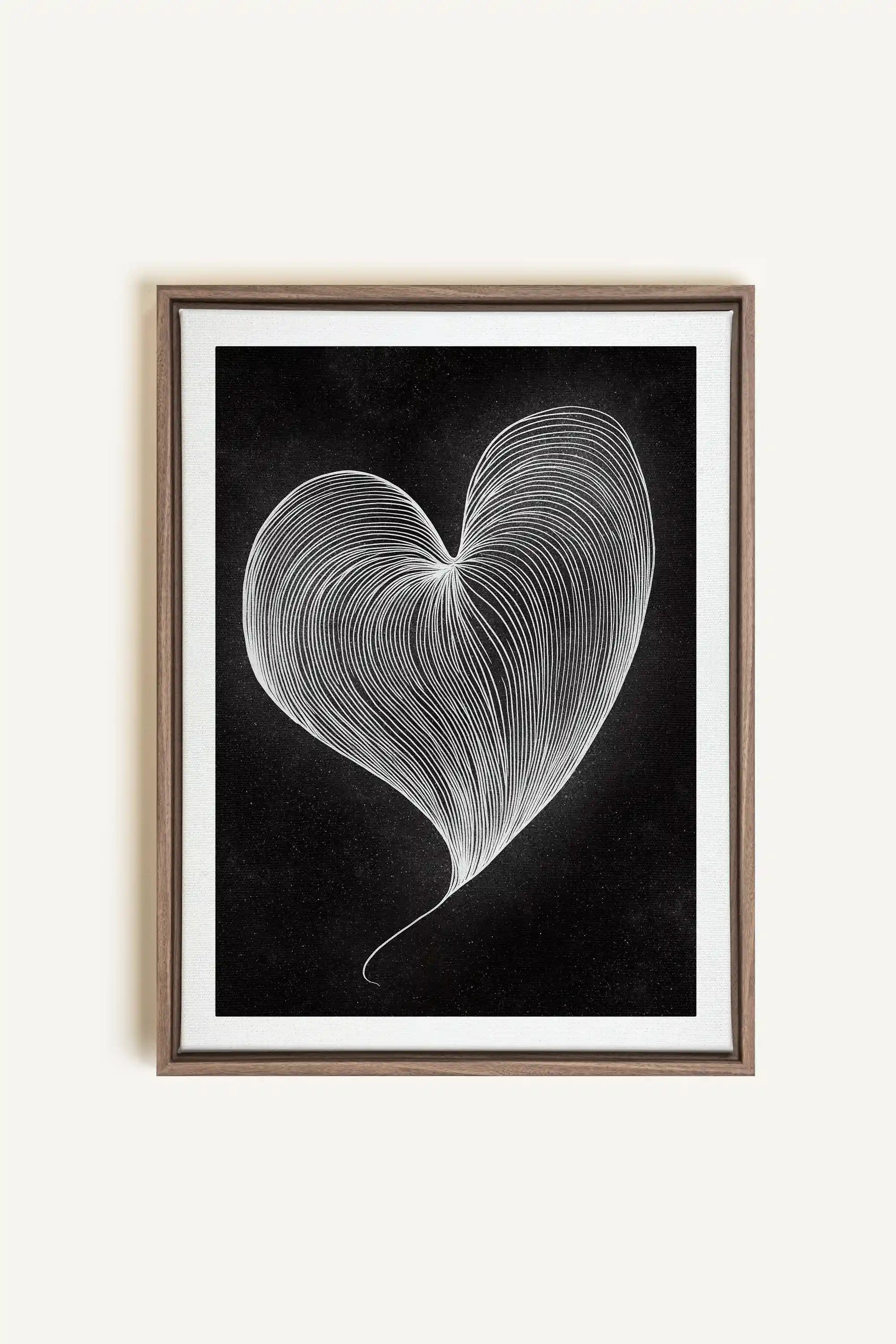 SILENT PULSE, Artwork on stretched canvas, framed in Brown Oak