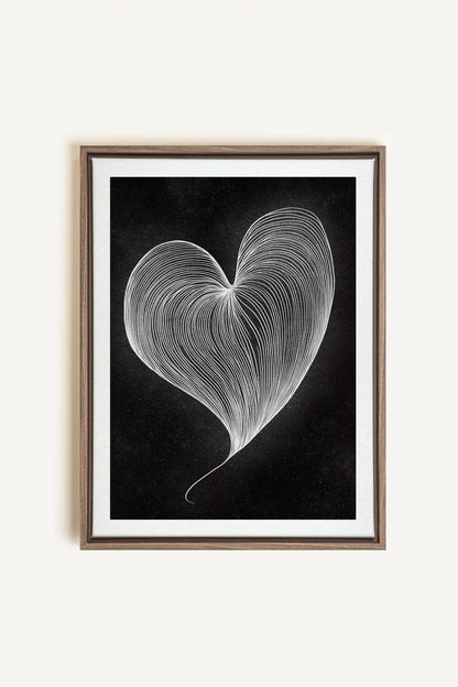 SILENT PULSE, Artwork on stretched canvas, framed in Brown Oak
