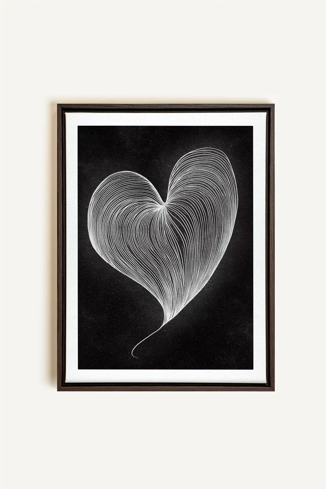 SILENT PULSE, Oeuvre sur toile étirée, encadré Brun Noyer
