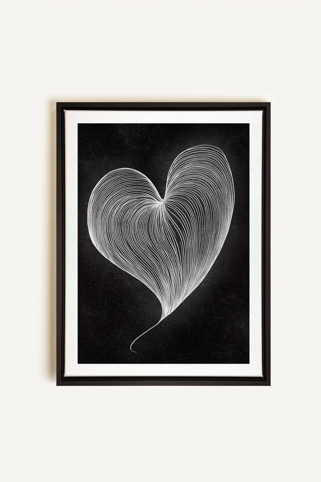 SILENT PULSE, Oeuvre sur toile étirée, encadré Noir