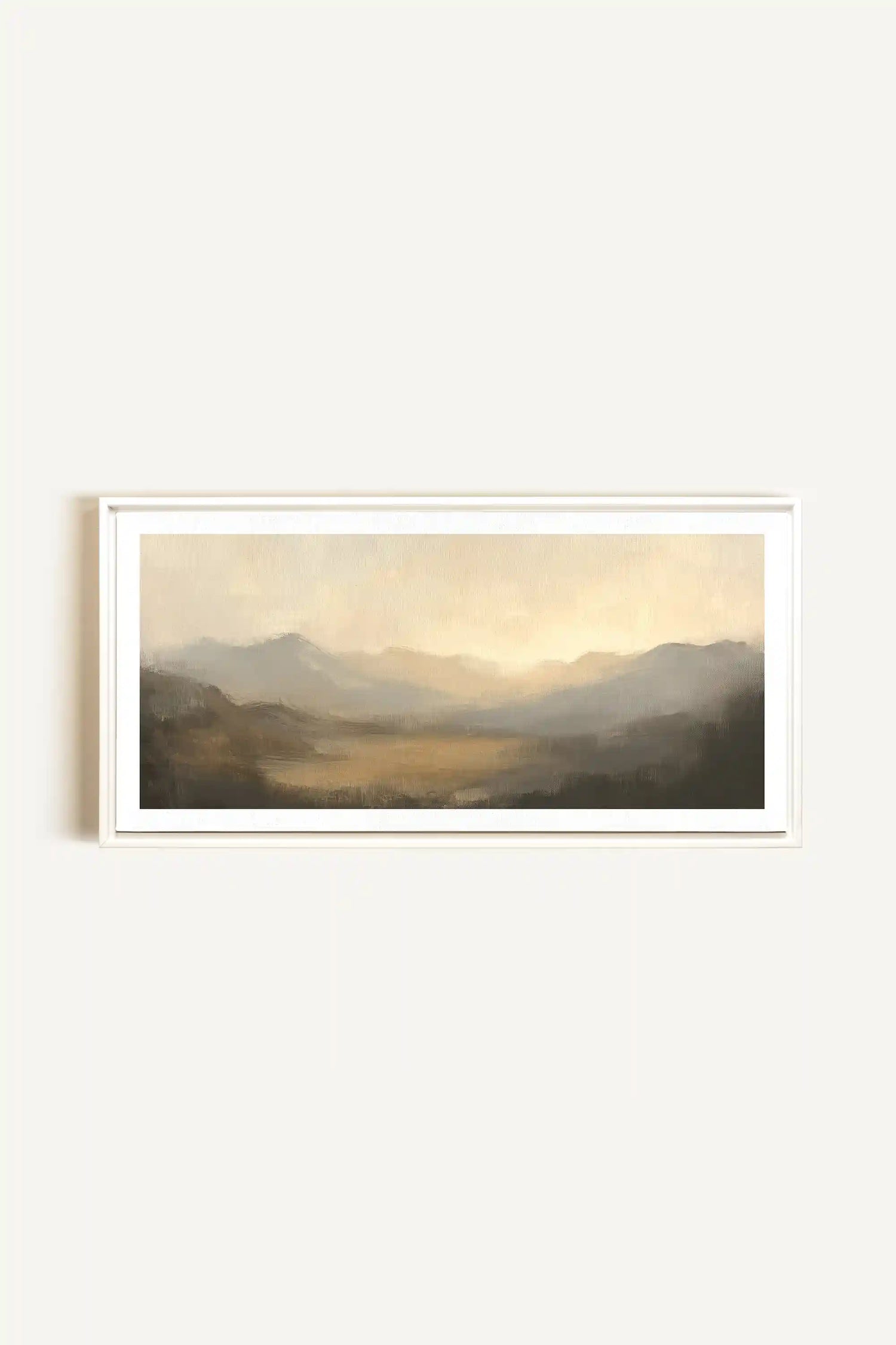 SOFT GLOW, Oeuvre sur toile étirée, encadré Blanc