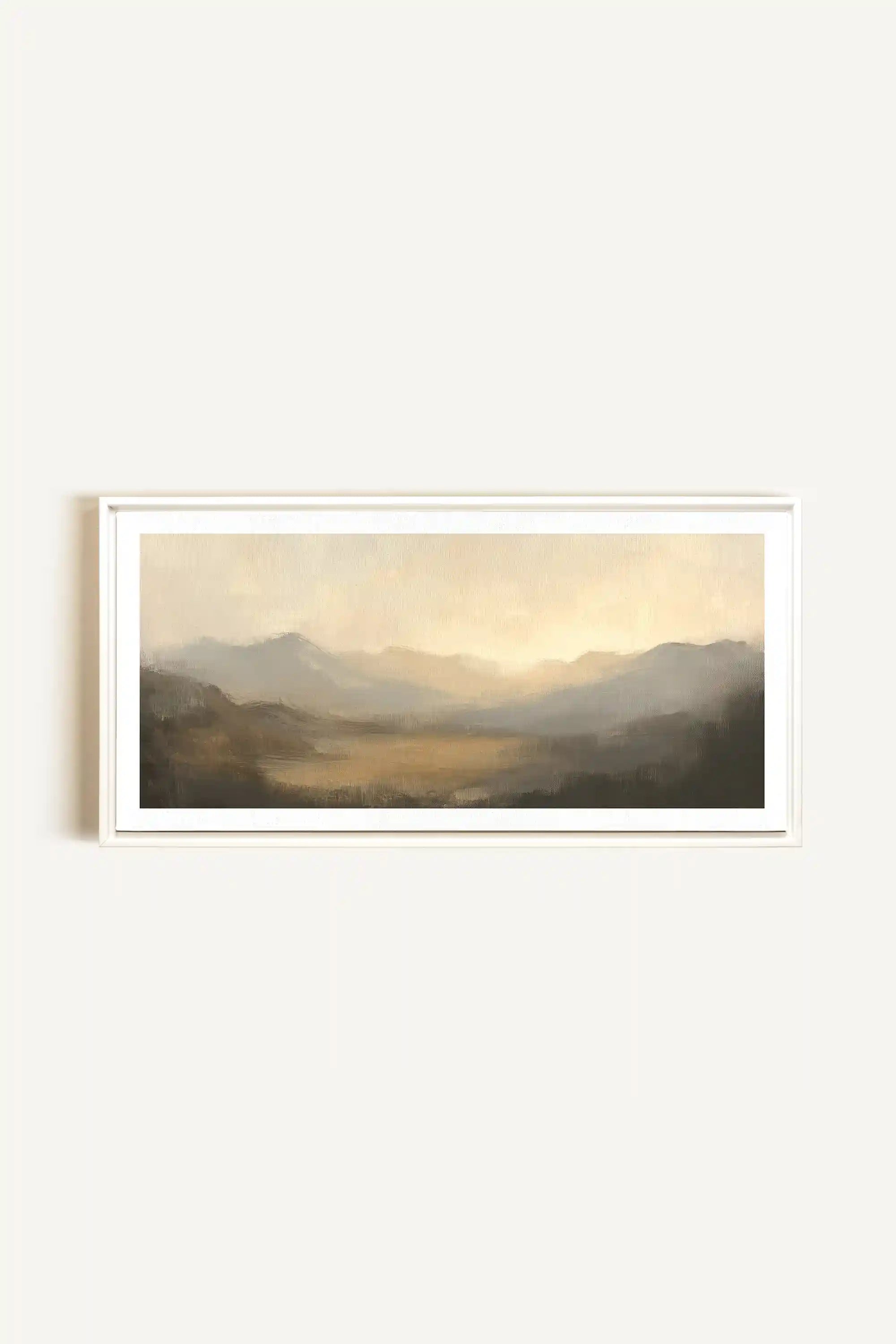 SOFT GLOW, Oeuvre sur toile étirée, encadré Blanc