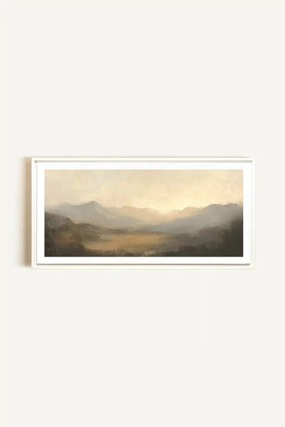 SOFT GLOW, Oeuvre sur toile étirée, encadré Blanc