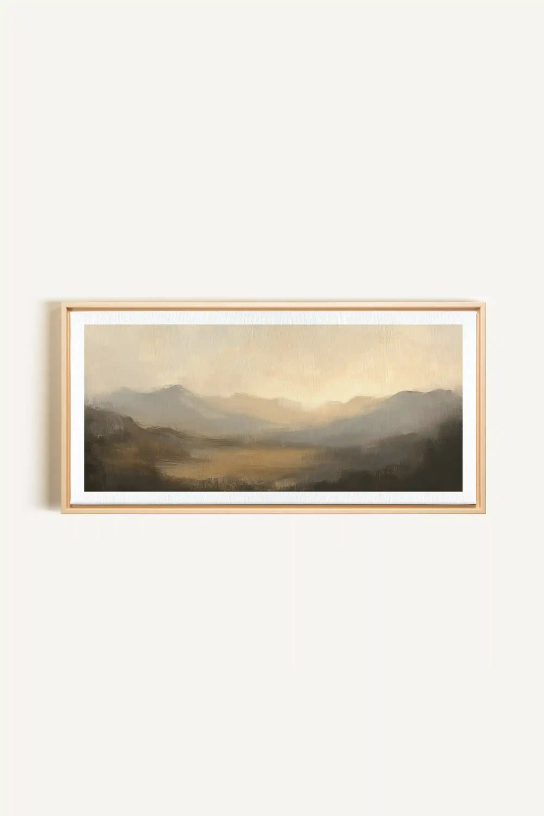 SOFT GLOW, Artwork on stretched canvas, framed Natural Light