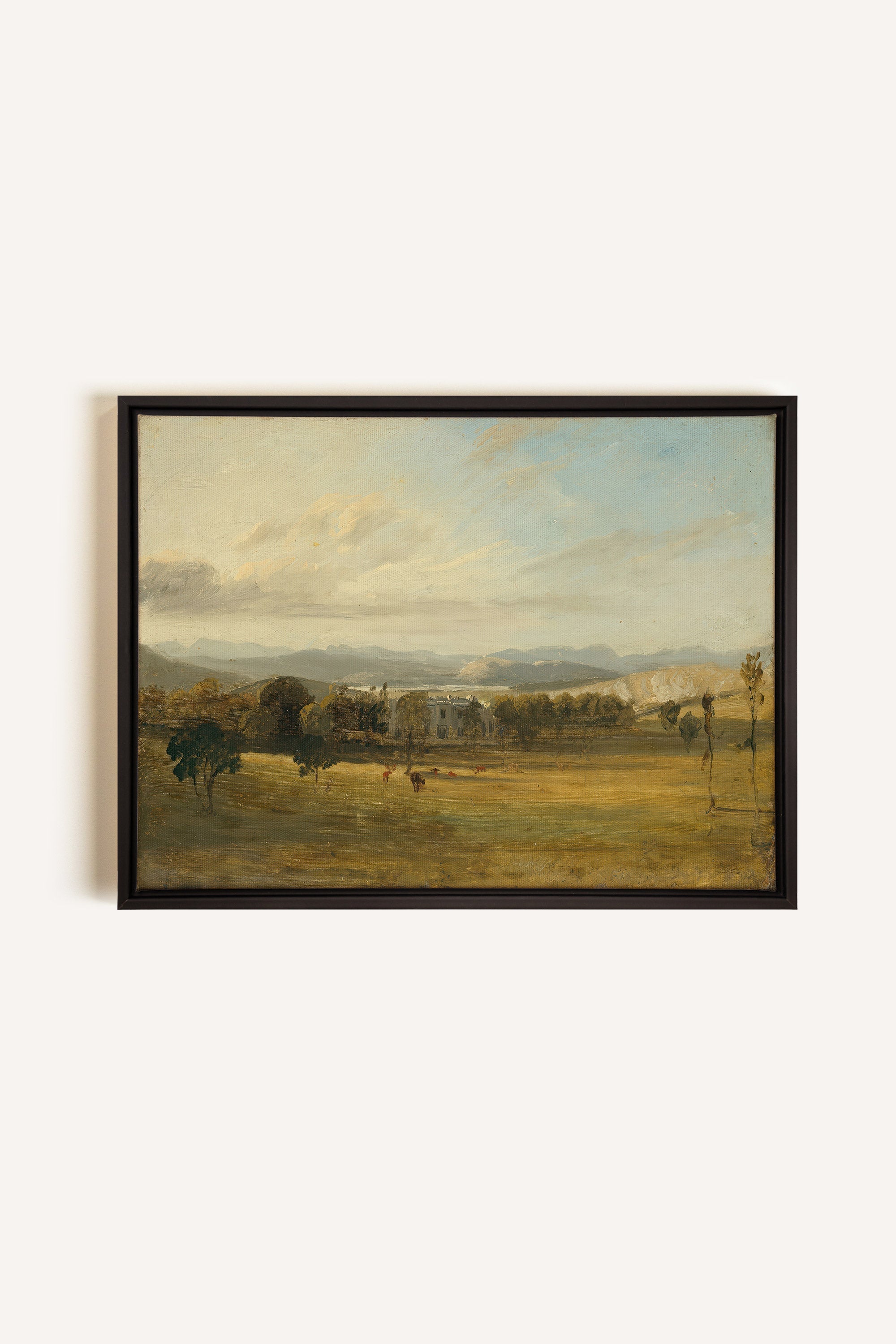 SOUFFLE DORÉ, Oeuvre sur toile étirée, encadré Noir