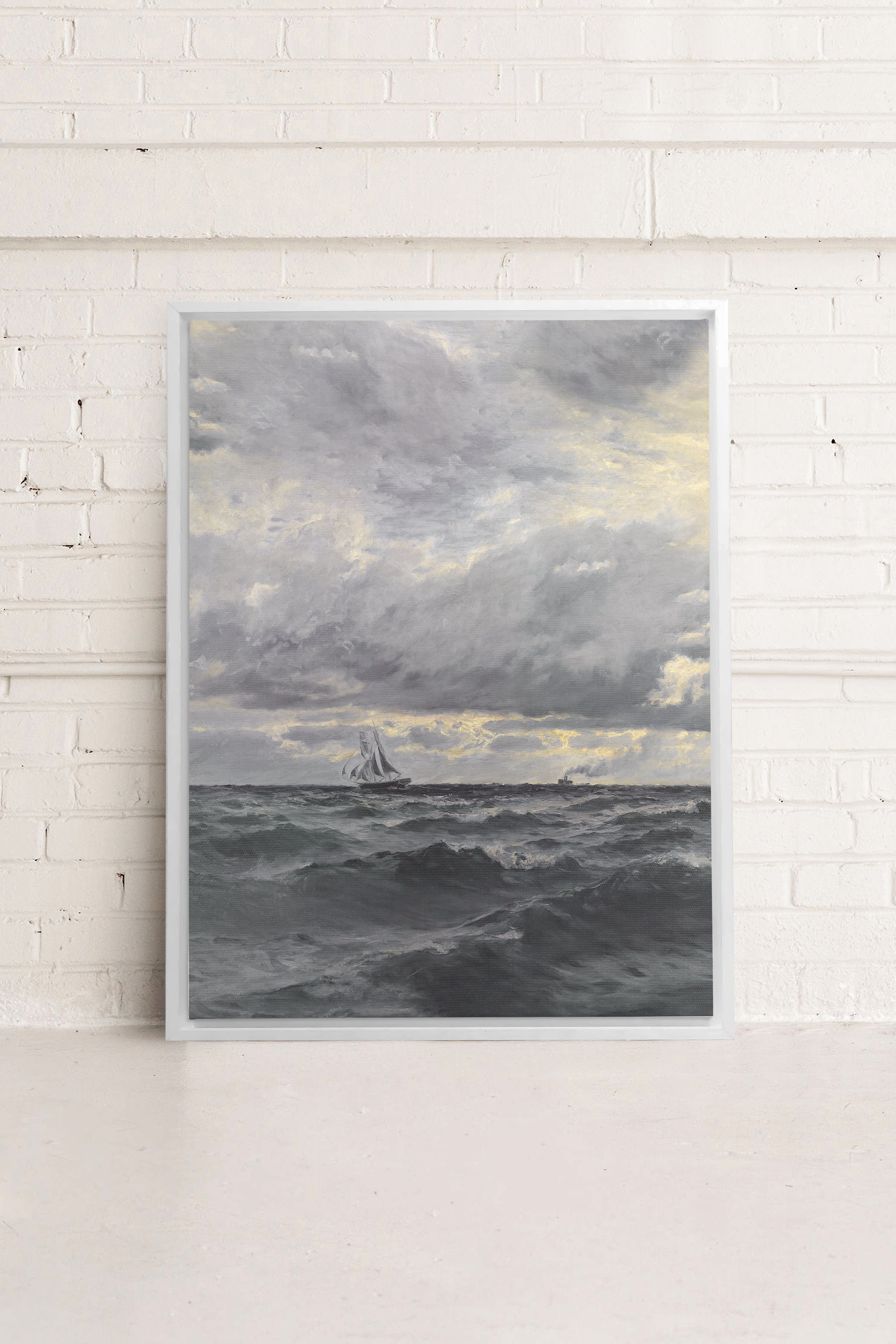STORMY WATERS, Oeuvre sur toile étiré