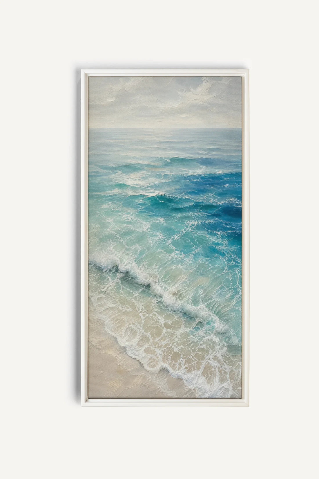 SALTWATER DREAM, Oeuvre sur toile étirée, encadré Blanc