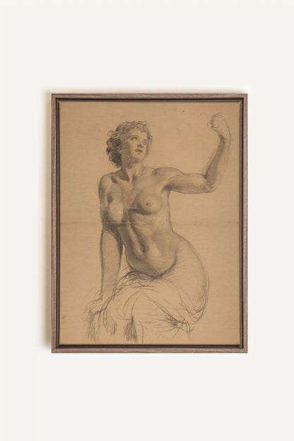 TIMELESS MUSE, Oeuvre sur toile étirée, encadré Brun Chêne