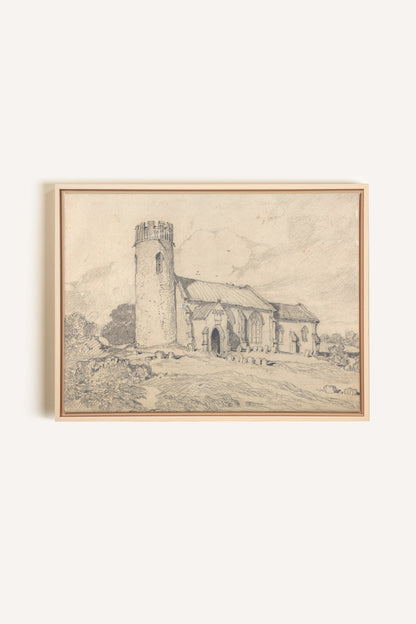 TOUR SOLITAIRE, Oeuvre sur toile étirée, encadré Naturel Clair