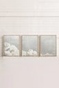 ANTIQUE CLOUDSCAPE TRIO (3 Works on stretched canvas)