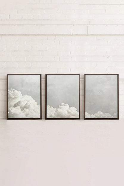 ANTIQUE CLOUDSCAPE TRIO (3 Works on stretched canvas)