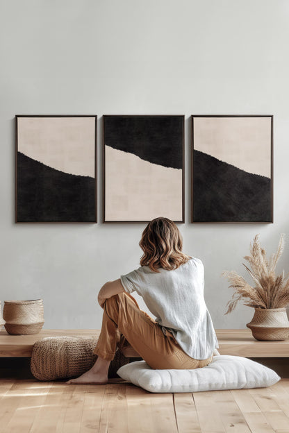 LUXURY TRIO (3 works on stretched canvas)