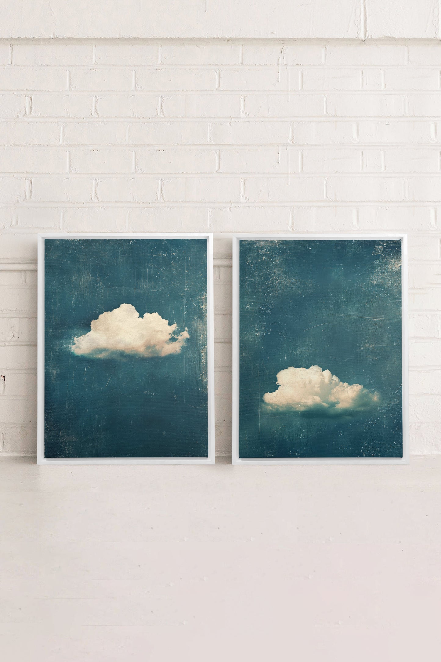 TWILIGHT BLUE SET (2 Works on stretched canvas)