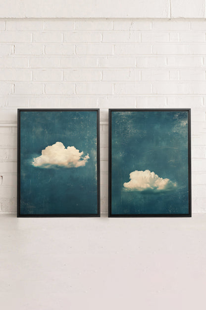 TWILIGHT BLUE SET (2 Works on stretched canvas)