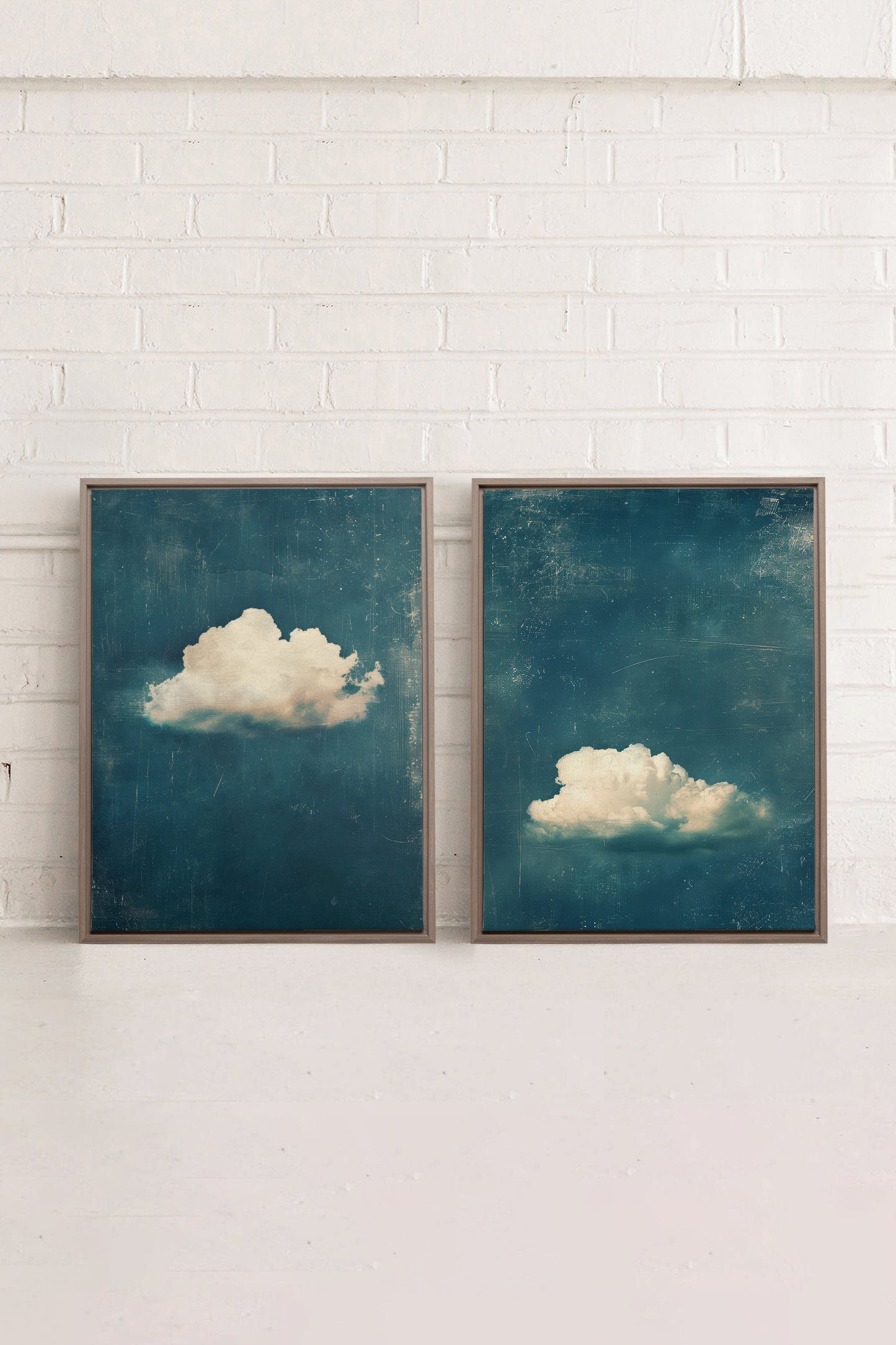 TWILIGHT BLUE SET (2 Works on stretched canvas)