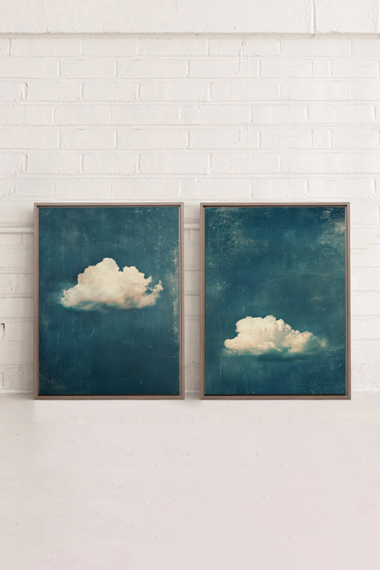 TWILIGHT BLUE SET (2 Works on stretched canvas)