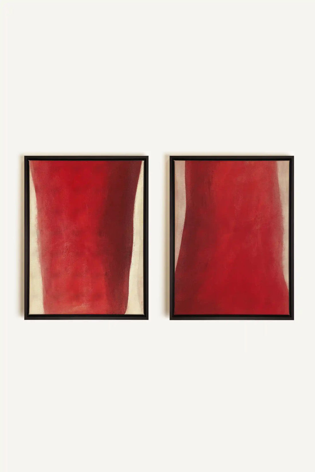 TWIN FLAMES, 2 Oeuvres sur toile étirée, encadré Noir