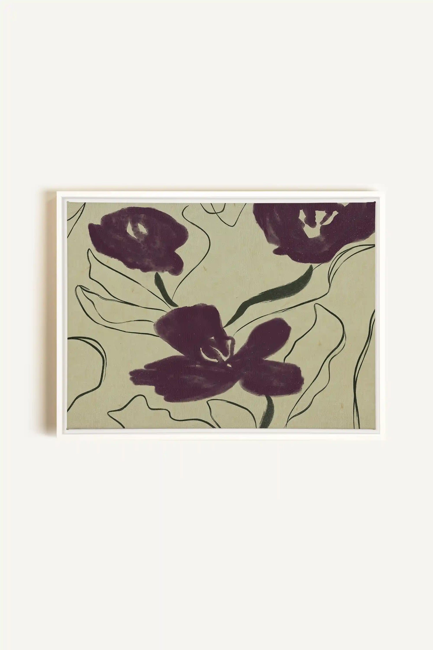 VELVET GARDEN, Oeuvre sur toile étirée, encadré Blanc