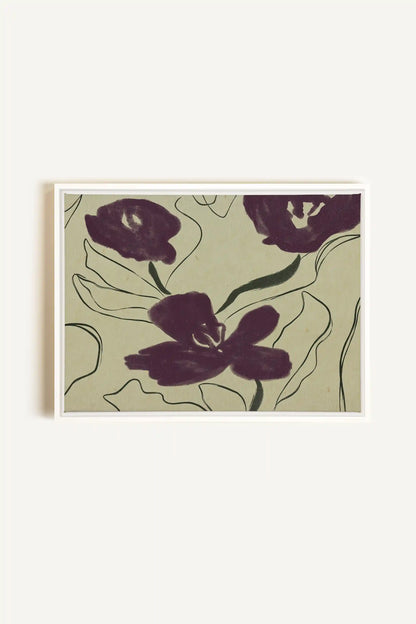 VELVET GARDEN, Oeuvre sur toile étirée, encadré Blanc