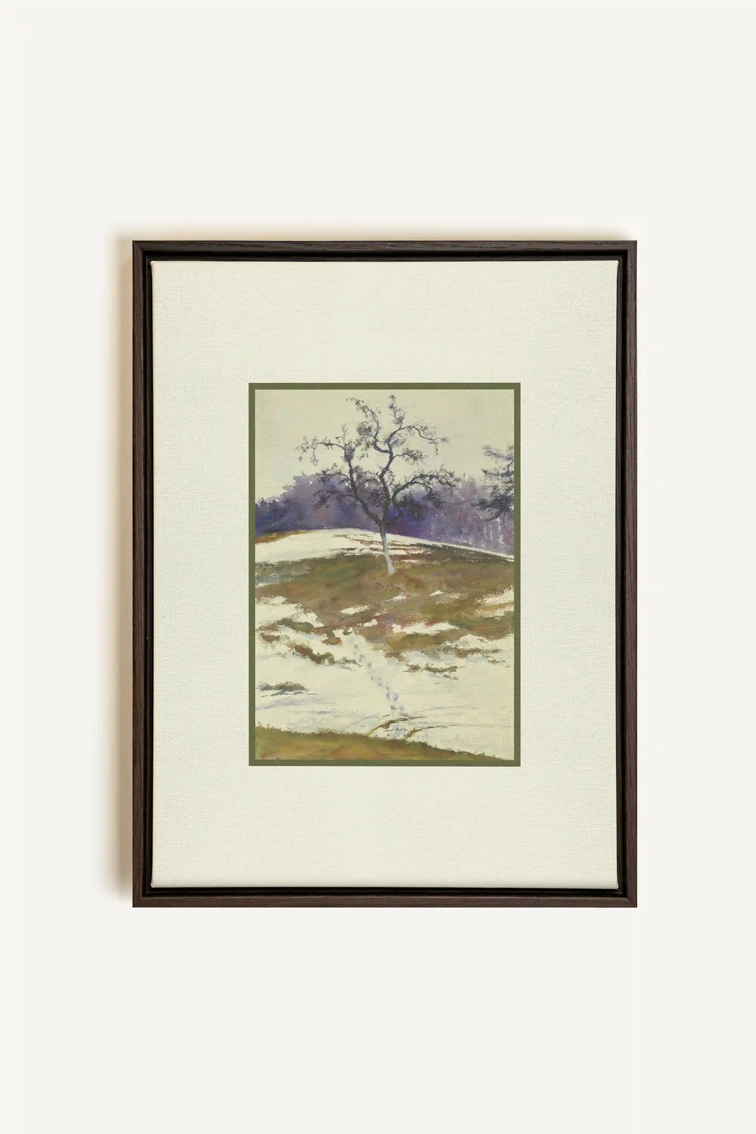 VESTIGE DE SAISON, Oeuvre sur toile étirée, encadré Brun Noyer