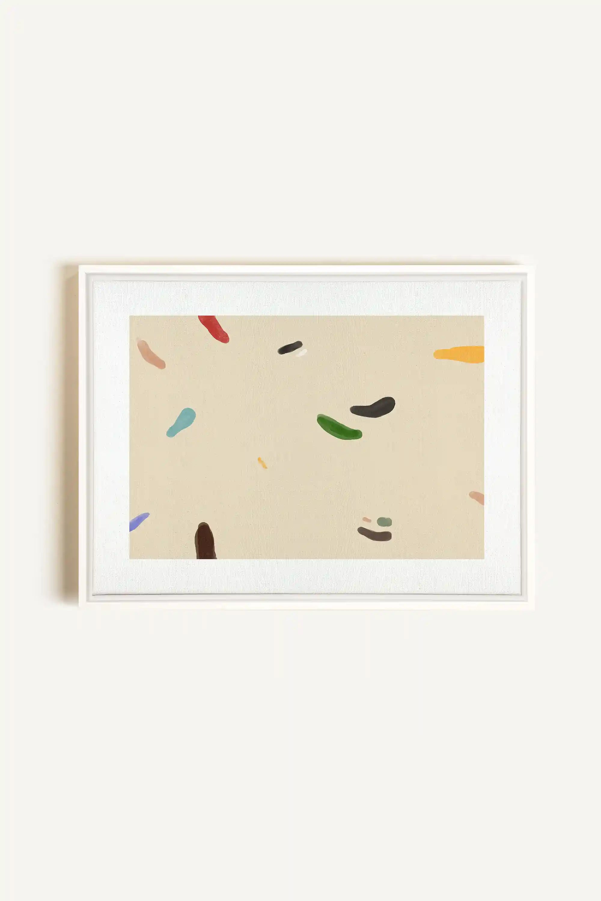WATERCOLOR DRIFT, Oeuvre sur toile étirée, encadré Blanc
