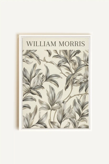 WILLIAM MORRIS, Oeuvre sur toile étirée, encadré Blanc