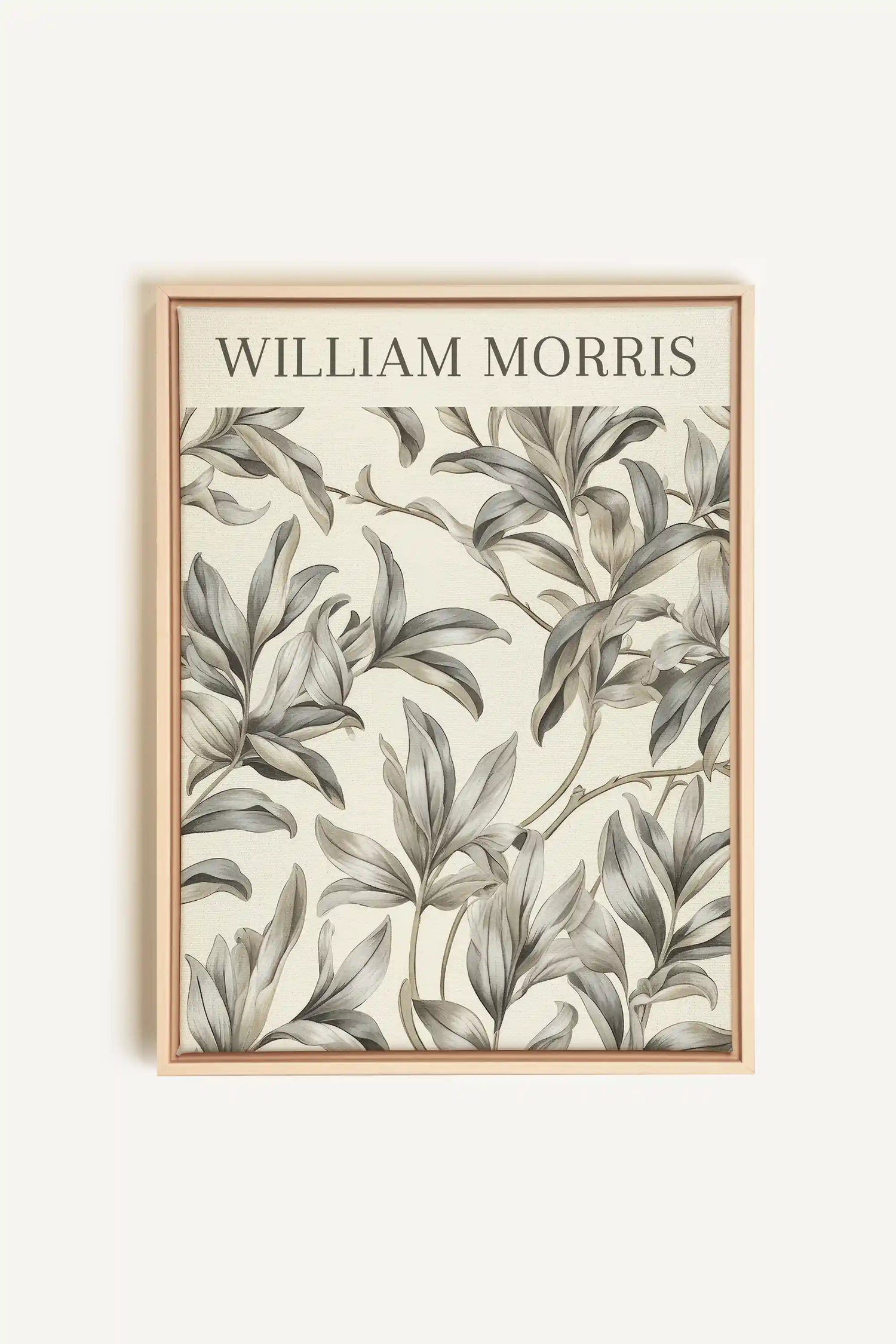 WILLIAM MORRIS, Artwork on stretched canvas, framed Natural Light