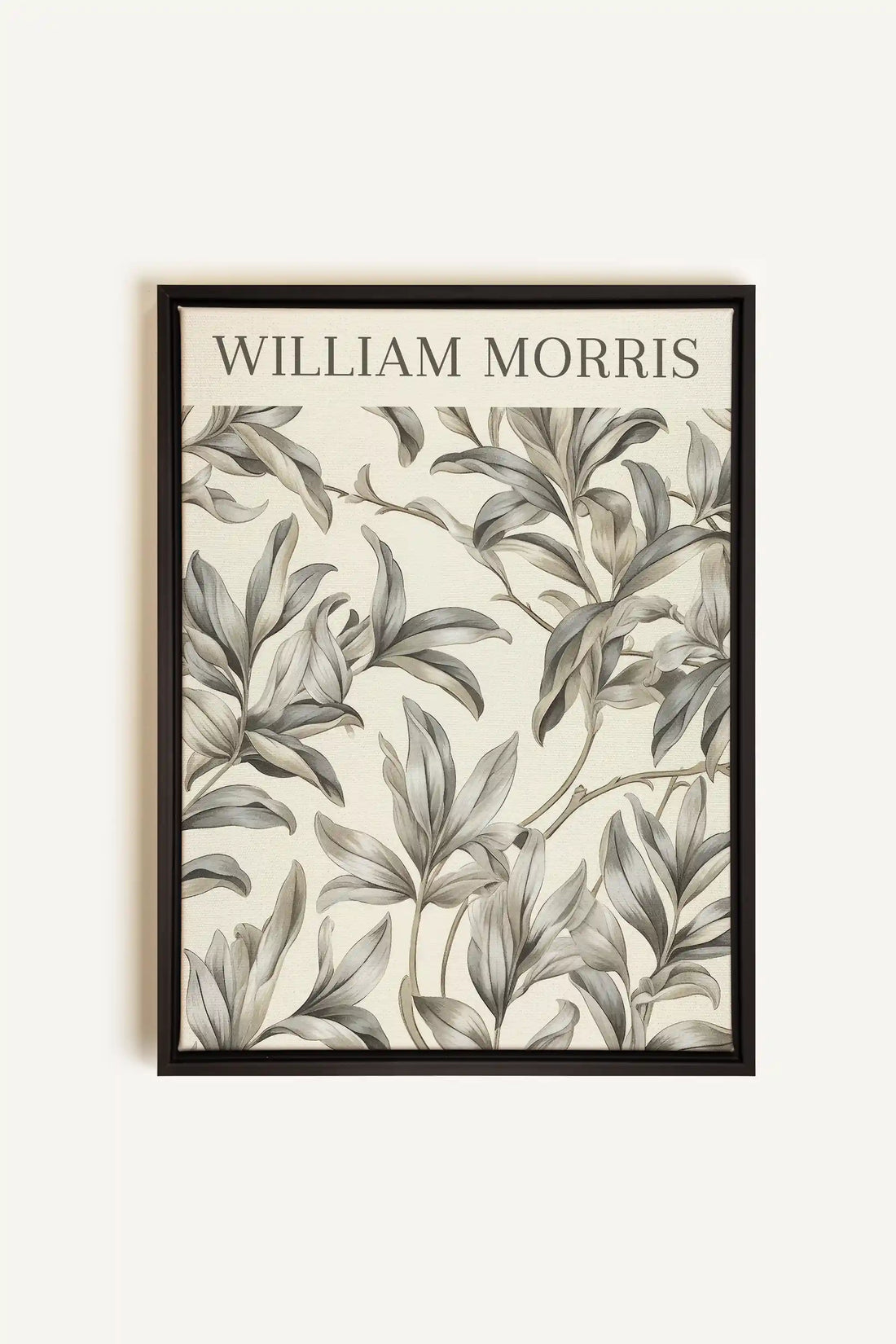 WILLIAM MORRIS, Oeuvre sur toile étirée, encadré Noir