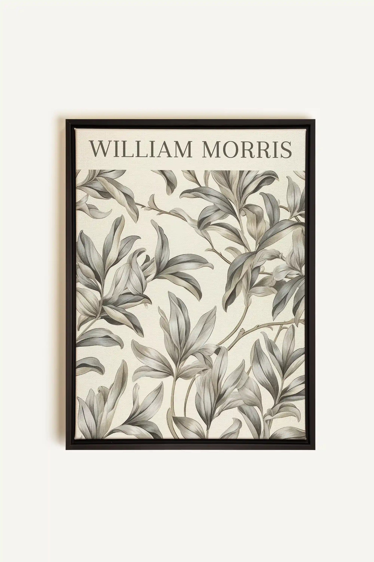 WILLIAM MORRIS, Oeuvre sur toile étirée, encadré Noir