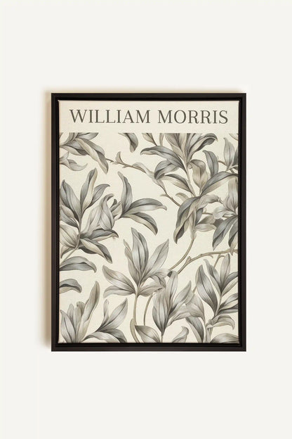 WILLIAM MORRIS, Oeuvre sur toile étirée, encadré Noir