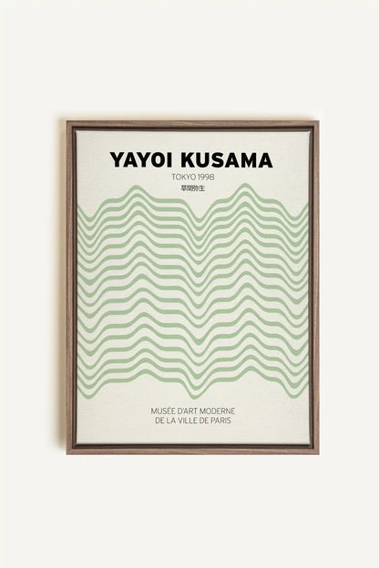 YAYOI I, Artwork on stretched canvas, framed in Brown Oak