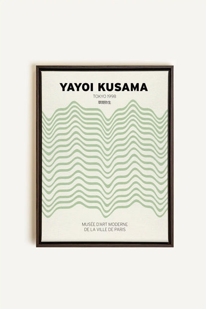 YAYOI I, Oeuvre sur toile étirée, encadré Brun Noyer