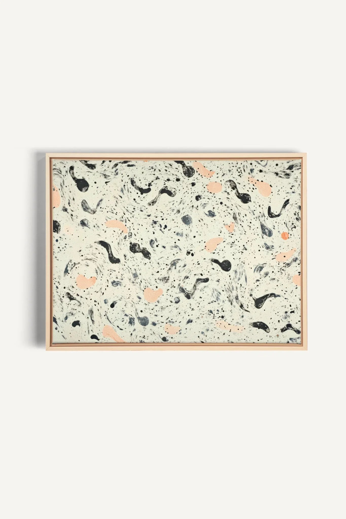 OLEKA CANVAS - ABSTRACT SPARKS, Oeuvre sur toile étirée, encadré Naturel Clair