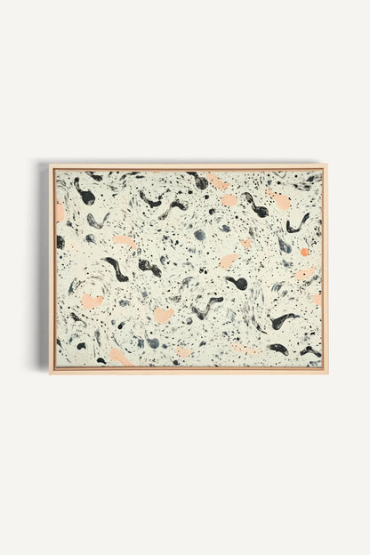 OLEKA CANVAS - ABSTRACT SPARKS, Oeuvre sur toile étirée, encadré Naturel Clair