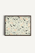 OLEKA CANVAS - ABSTRACT SPARKS, Oeuvre sur toile étirée, encadré Brun Noyer