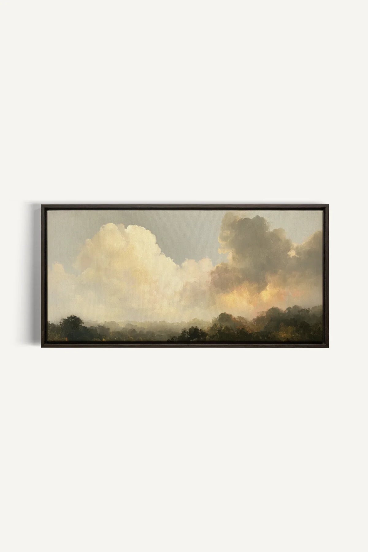 AFTER THE RAIN, Oeuvre sur toile étirée, encadré Brun Noyer