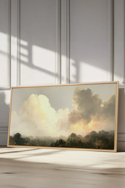 AFTER THE RAIN, Oeuvre sur toile étirée, encadré Naturel Clair
