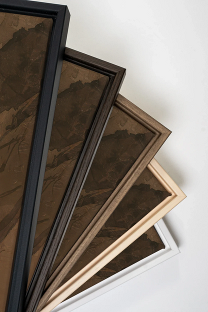 AMBER RIFT DUO, 2 Oeuvres sur toile étirée, encadré Noir