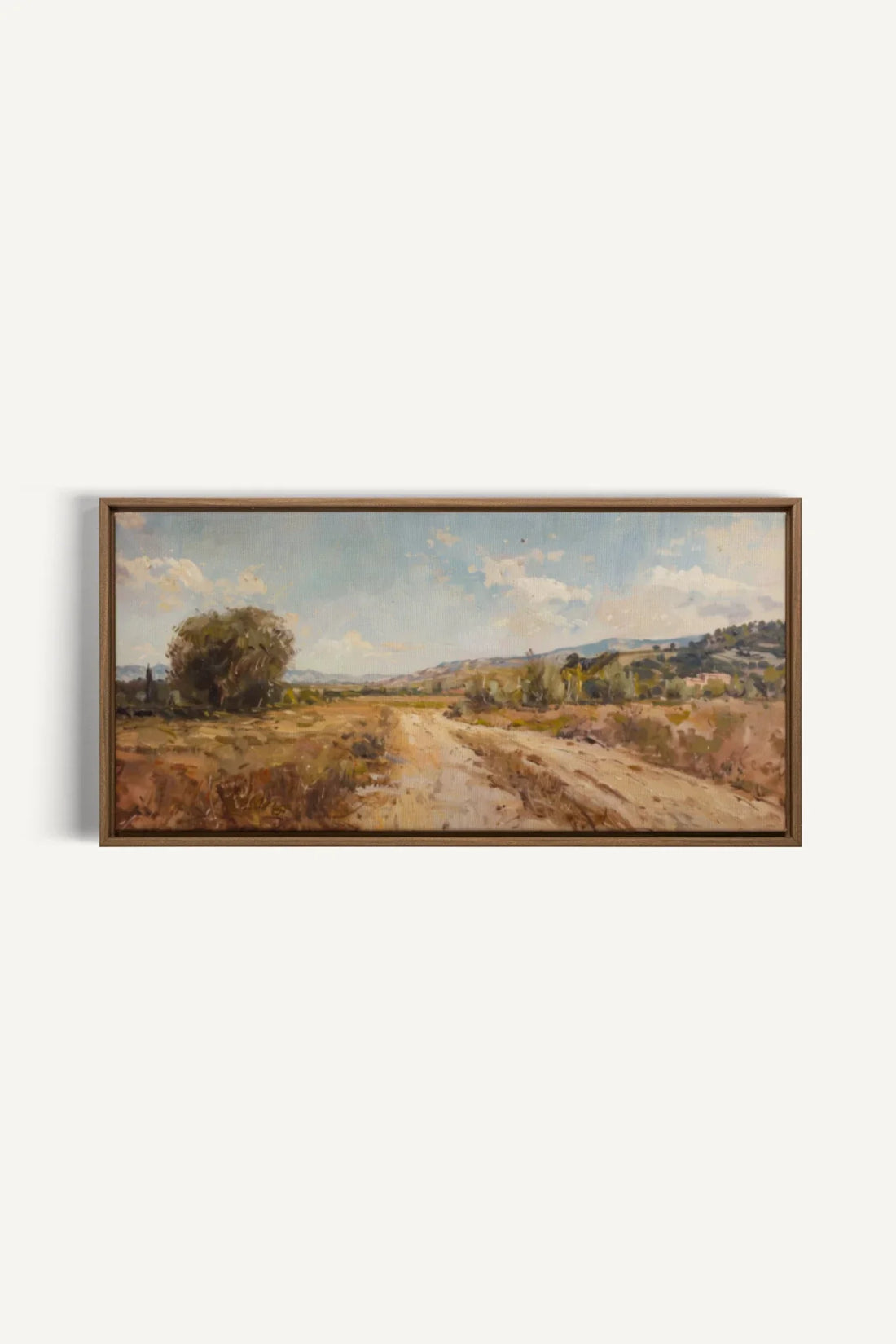OLEKA CANVAS - Andalusian Mirage, Oeuvre sur toile étirée, encadré Brun Chêne