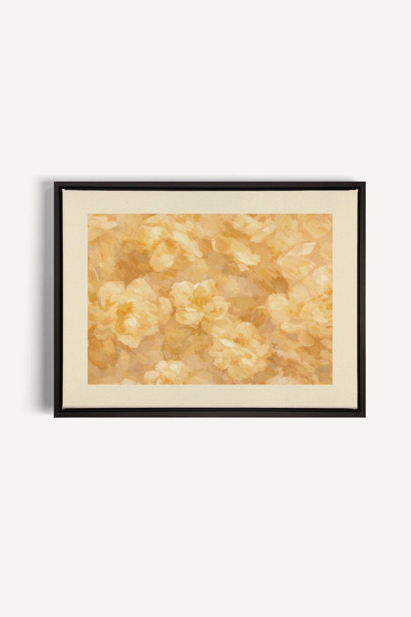 APRICOT PETALS, Oeuvre sur toile étirée, encadré Noir