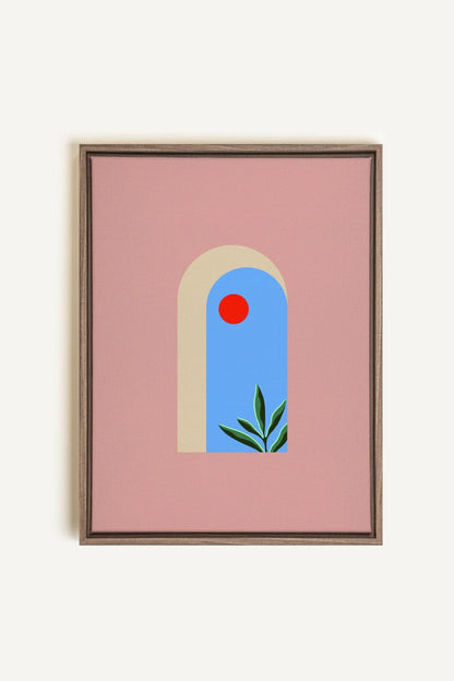 OLEKA CANVAS - ARCHE, Oeuvre sur toile étirée, encadré Brun Chêne