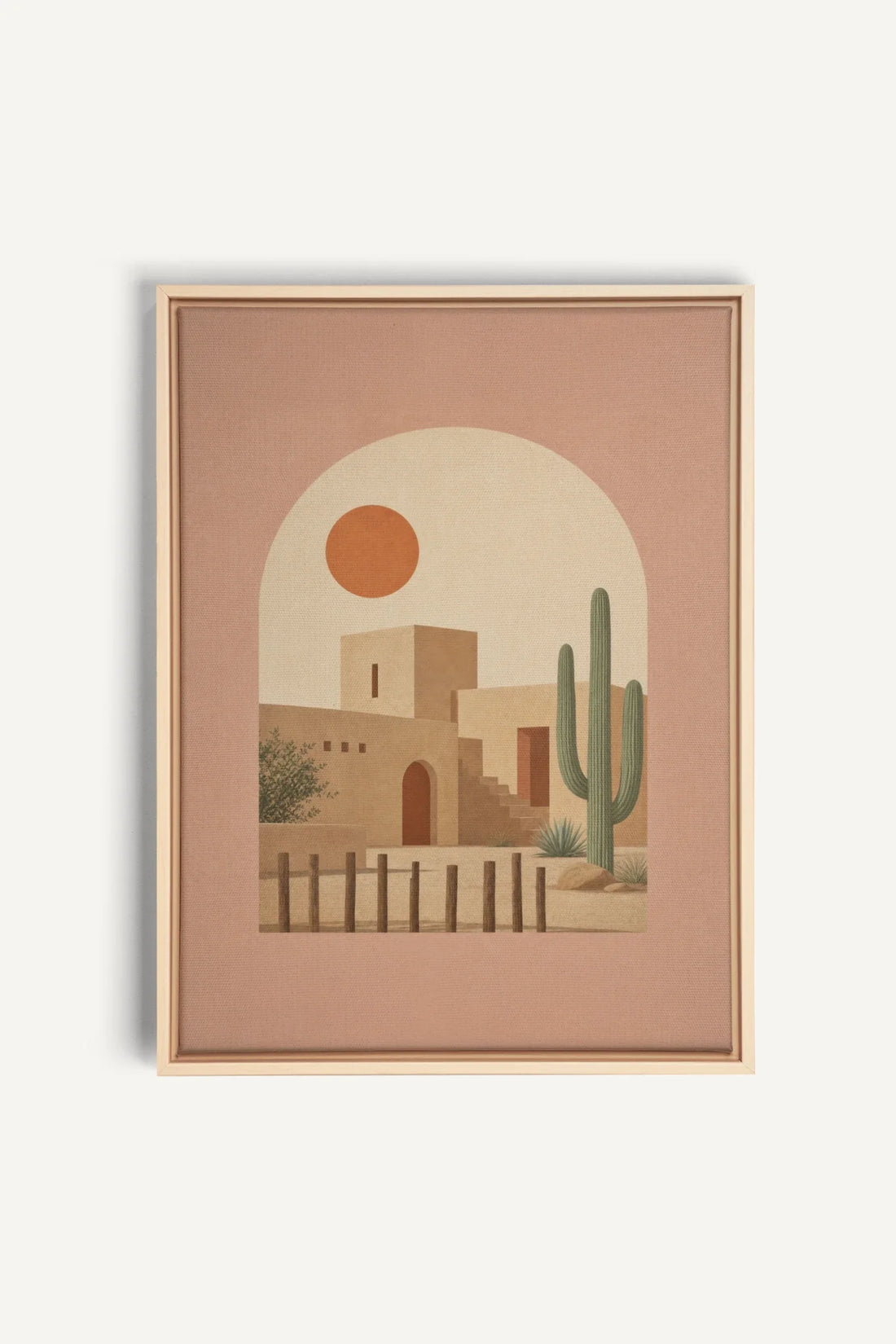 ARCHE DU DÉSERT, Oeuvre sur toile étirée, encadré Naturel Clair