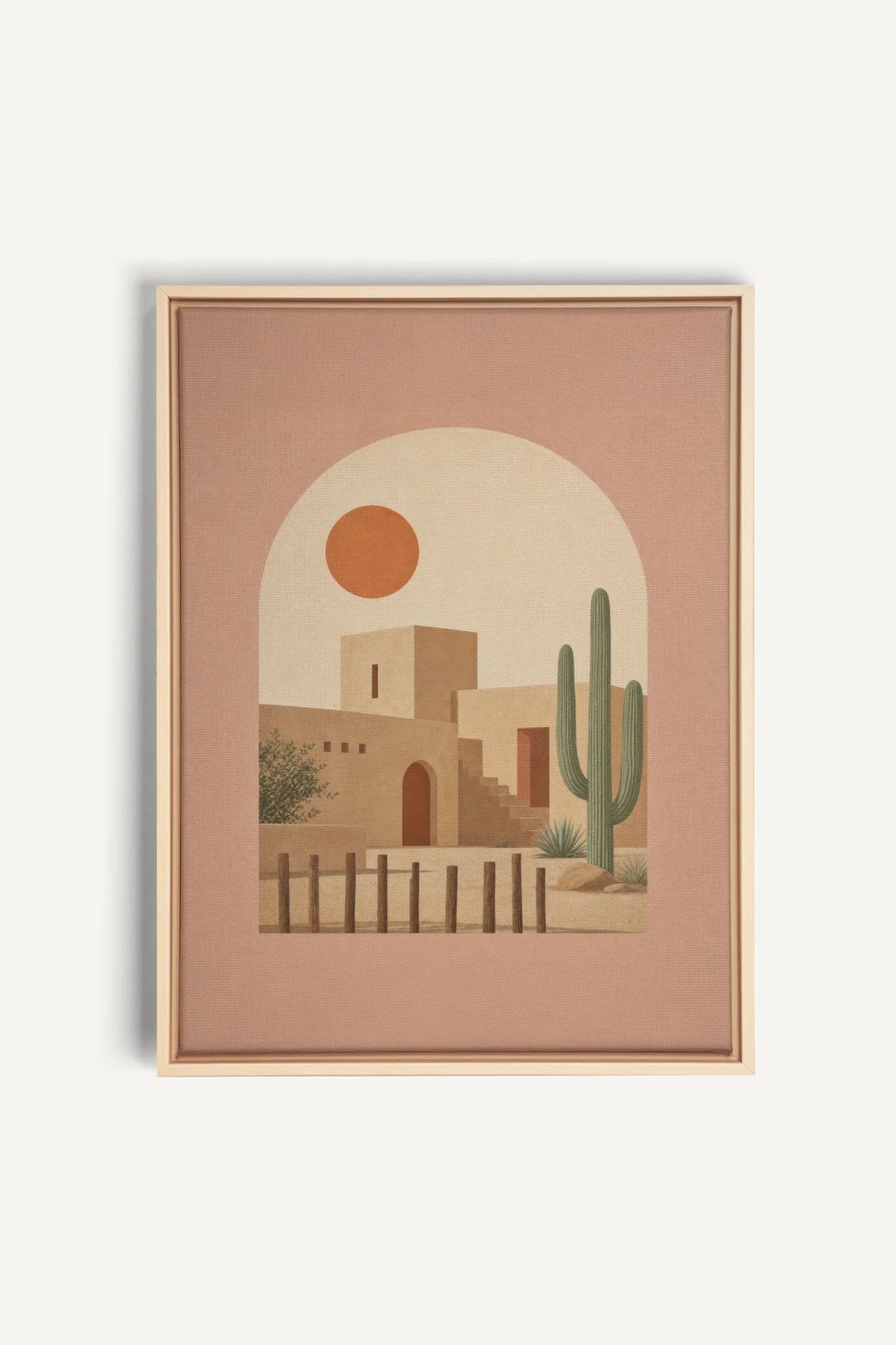 ARCHE DU DÉSERT, Oeuvre sur toile étirée, encadré Naturel Clair