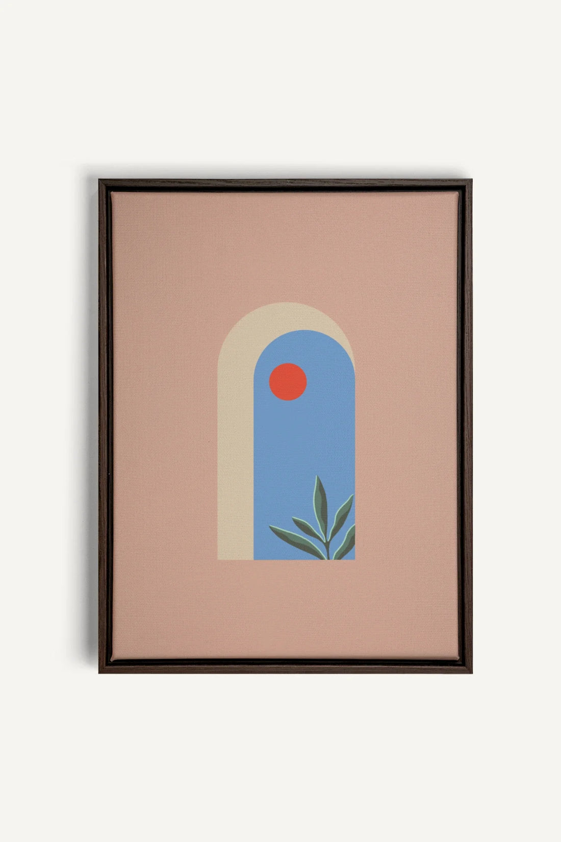 ARCHE, Artwork on stretched canvas, framed in Walnut Brown