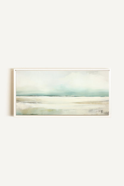 ARTIC STROKES, Oeuvre sur toile étirée, encadré Blanc