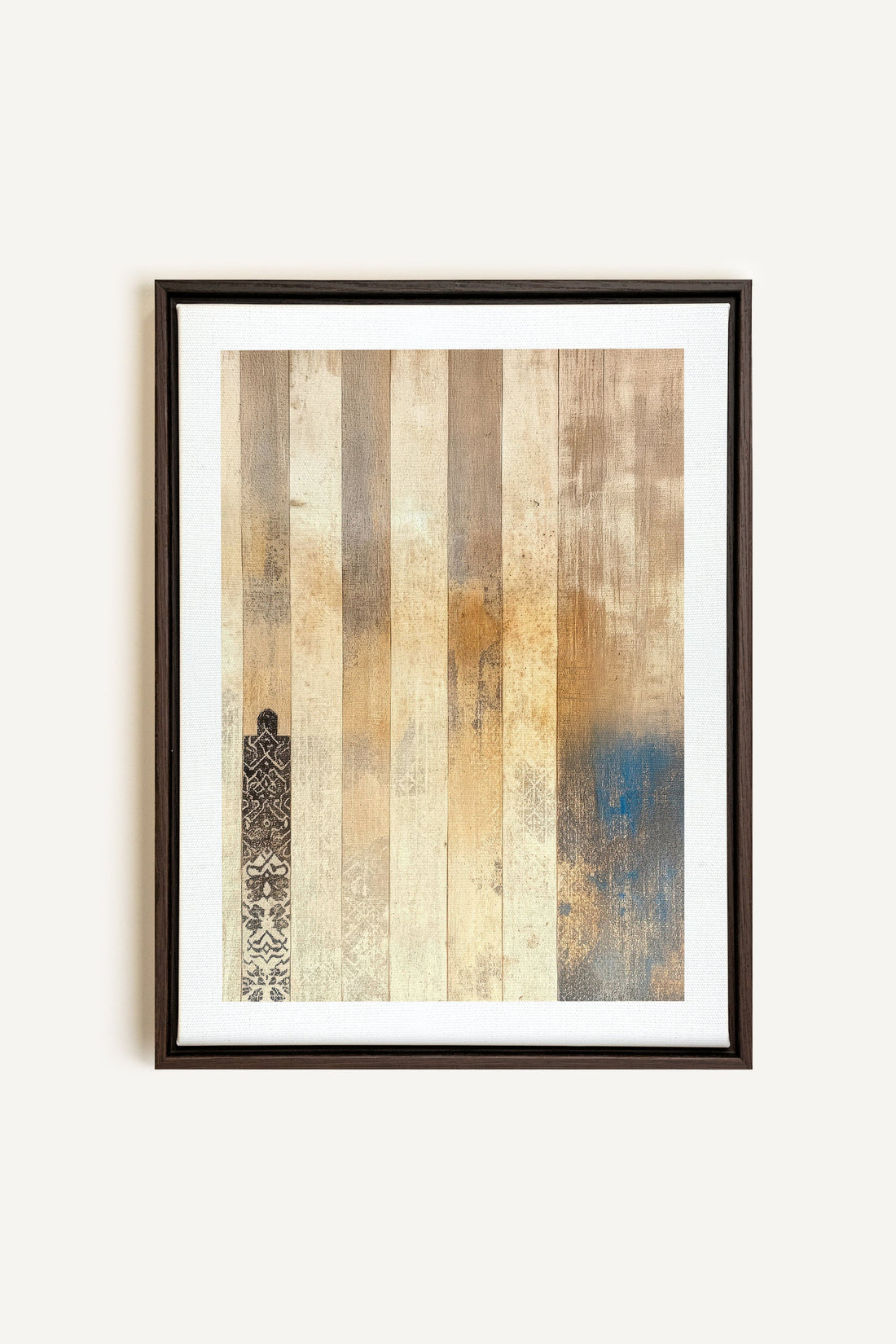 ARTISAN PATINA, Artwork on stretched canvas, framed in Walnut Brown