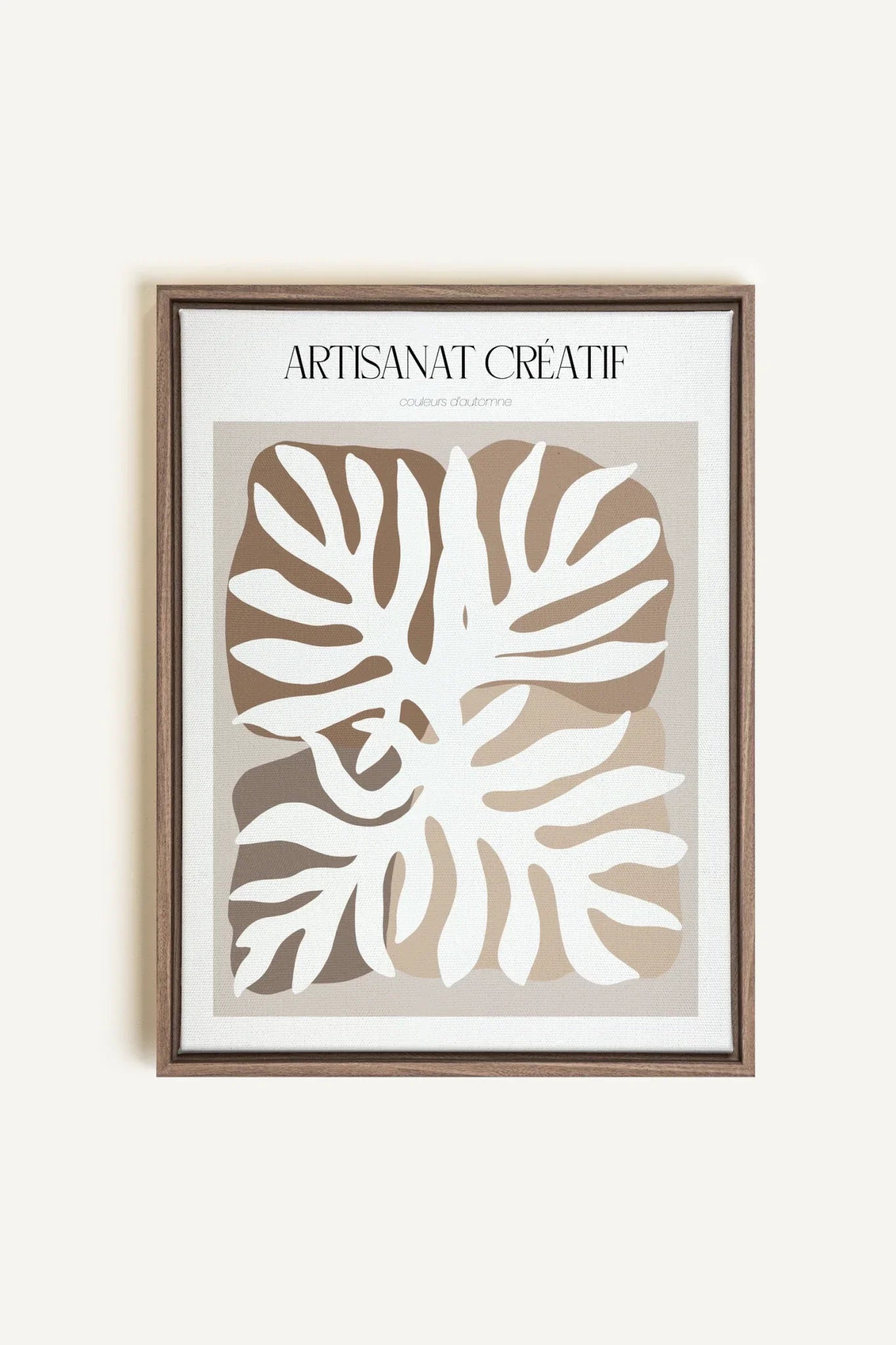 OLEKA CANVAS - ARTISANAT CRÉATIF, Oeuvre sur toile étirée, encadré Brun Chêne
