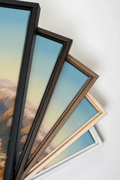 ATLAS GLOW, Oeuvre sur toile étirée, encadré Noir