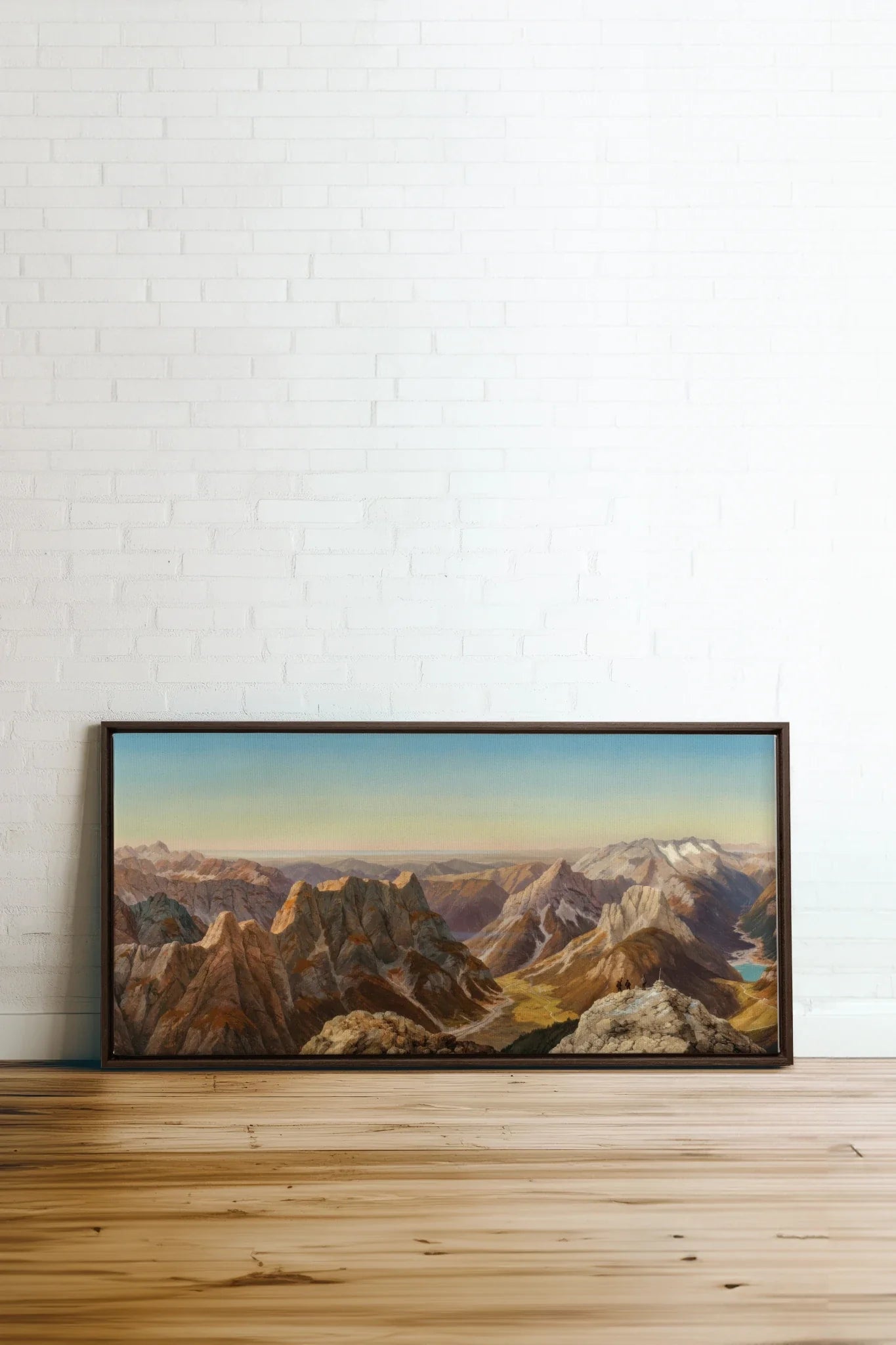 ATLAS GLOW, Oeuvre sur toile étirée, encadré Brun Noyer