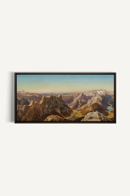 ATLAS GLOW, Oeuvre sur toile étirée, encadré Brun Noyer